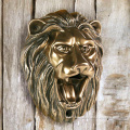 Hot sale bronze wall mounted metal wall lion head sculpture for home decoration